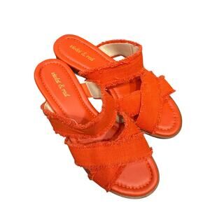 Violet & Red Frayed Strap Sandals – Size 7 – New Without Box